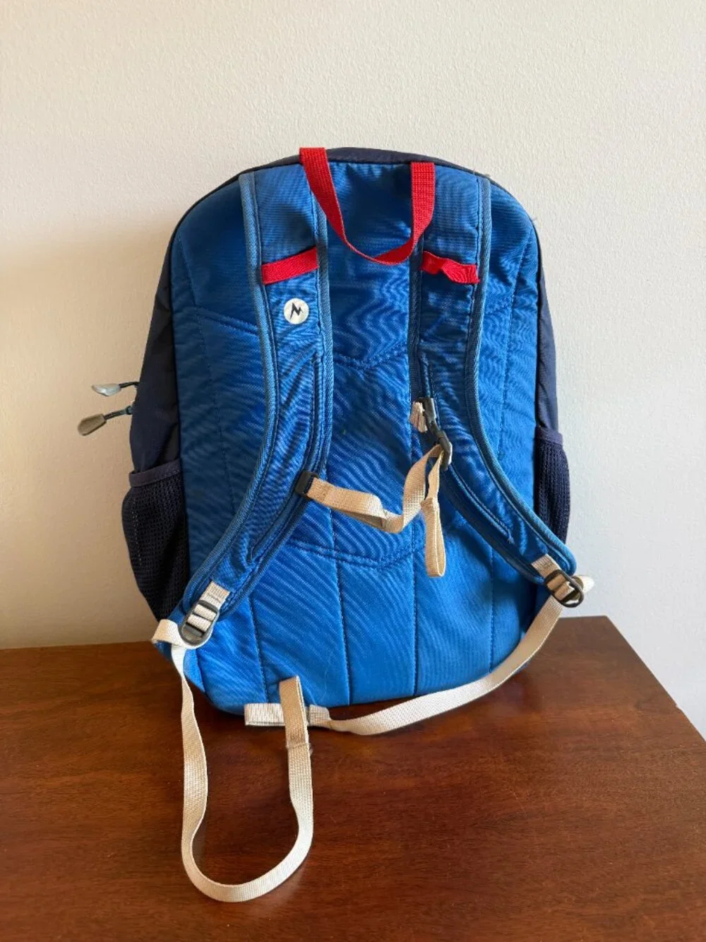Marmot Arbor Backpack Blue Red Hiking School Laptop Travel Bookbag